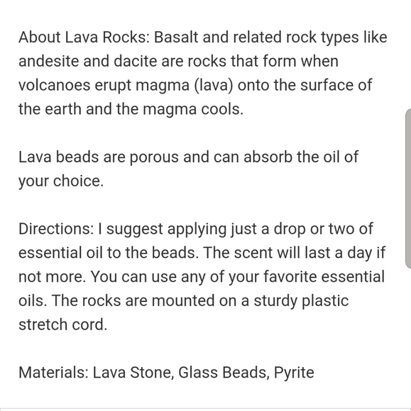 Lava stone glass diffuser bracelet - Picture 3 of 3